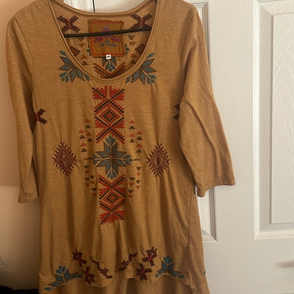 Johnny Was three quarters shirt women’s size medium 100%cotton - Picture 2 of 11